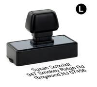 TEMU Sello de Goma Autoentintado ABS para Etiquetado de Direcciones Personalizado - Diseño Rectangular Elegante, Texto Personalizable, Ideal para Uso en Casa u Oficina