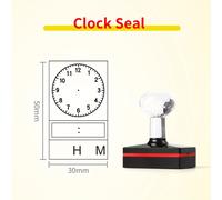 TEMU Sello de Reloj Cuadrado, Fácil de Leer la Hora, Utilizado para en Aulas, Aprobar y Recompensar a los - un Sello Educativo