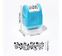 TEMU Sello de rodillo con floral vintage | Sello decorativo para diario para diseño de bordes y secciones, de papelería creativa