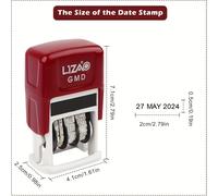 TEMU Sello de Tinta, Sello de Autotintado Ideal para Envíos, Recepciones, Fechas de Caducidad y Vencimiento, Sello de Autotintado para Oficina, Profesores, Direcciones y Uso