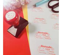 TEMU Sello para Profesor de Español, Sello de Enseñanza, Sello para Corrección de , Forma Cuadrada, Material de Resina ABS, Texto en Español