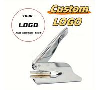 TEMU Sellos grabados personalizados, de acero inoxidable plateado de , con logos y texto personalizados, ideales para , bibliotecas corporativas y logos de empresas