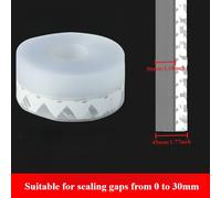 TEMU Sellos para Puertas y Ventanas | Sellos Autoadhesivos Impermeables y Antiruido para la Parte Inferior de Puertas | para Huecos de Ventanas/Puertas y Cristales de Ducha | Varios Tamaños y | : 6m