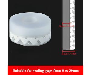 TEMU Sellos para Puertas y Ventanas | Sellos Autoadhesivos Impermeables y Antiruido para la Parte Inferior de Puertas | para Huecos de Ventanas/Puertas y Cristales de Ducha | Varios Tamaños y | : 6m