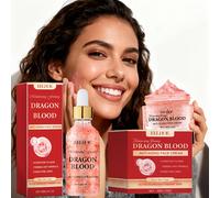 TEMU Serie de Cuidado Facial Ganoderma Sangre de : Crema Hidratante y , con Naturales, Cuidado , Nutrición Profunda e Hidratación, Adecuada para Todo Tipo de Piel