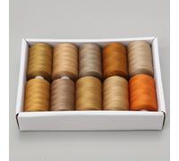 TEMU Series Marrón de Hilos de Poliéster para Costura, Bordado, Quilting, Overlock y Reparación Manual