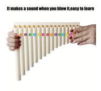 TEMU set 18 hechas de material ABS, que producen uniforme, y hermoso. El diseño una sola boquilla para la interpretación, lo que a mejorar la capacidad pulmonar. Es y portátil.