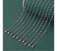 TEMU Set de 10 Collares de Lengua de Cadena de Acero Inoxidable para Mujer, 40+5CM en Colores Dorado y Acero