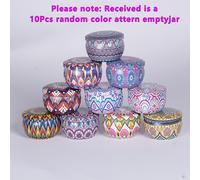 TEMU Set de 10 Contenedores de Metal para Velas, Ideal para Crear tus Propias Velas, Manualidades, Almacenar Botones, Joyería y Otros Artículos Pequeños, para y Amantes de la Decoración del Hogar