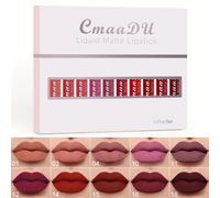 TEMU Set de 10 Labiales Mate, Ideal para Principiantes, Fáciles de Aplicar, Larga Duración, Resistente y No Transfiere