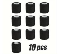 TEMU Set de 10 vendas elásticas autoadhesivas de 4.8M para muñecas, dedos, tobillos y mascotas, ideales para deportes.