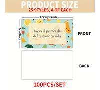 TEMU Set de 100 Tarjetas con Adorables Frases Inspiradoras de Frutas, Perfectas para y Familiares, Ideales para , de la , y Regalos de Pascua