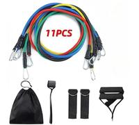 TEMU Set de 11 bandas de resistencia para fitness, cuerdas elásticas, herramientas de tensión para el hogar, equipo para ejercicios de músculos del pecho