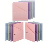 TEMU Set de 12 - carpetas, carpetas biseladas, carpetas para notas, carpetas de media bolsa, tamaño carta, disponible en , ideal para organizar y gestionar documentos.