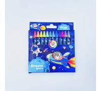 TEMU Set de 12 crayones | Diseño | Cuerpo | Utilizable con manos | Ideal para dibujar y hacer | como regalo para de Acción de Gracias y Navidad