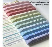 TEMU Set de 12 Lápices de Labial Degradado Fluorescentes de Gran Capacidad, Marcadores de Secado Rápido Protectoros de Ojos para Cuentas de