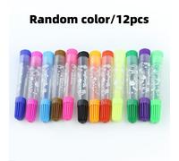 TEMU Set de 12 Marcadores de Acuarela de Plástico Lavables y Coloridos - Punta , Tinta Ideal para Dibujar, Colorear y Caligrafía - Materiales para Manualidades y Actividades. para y para de Oficina