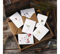 TEMU Set de 13 piezas, Tarjeta de felicitación y sobre estilo de pintura de de tinta, Tarjeta de felicitación para regalos de , Tarjeta pequeña de agradecimiento , 6 tipos de tarjetas de felicitación