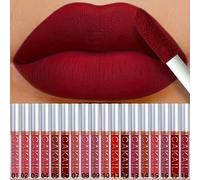 TEMU Set de 18 labiales líquidos a prueba de agua - nude, marrón y mate | de labios de larga duración 24 horas | para festivales de | para los de piel beige