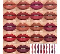 TEMU Set de 18 Mini Bálsamos Labiales Mate para Mujer, con Colores de Labios de Larga Duración en Original, junto con un Kit de Delineador de Labios a Prueba de Agua de 24 Horas