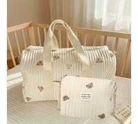 TEMU Set de 2 Bolsas | Una Gran para Mamás , Gran Capacidad, Más una Pequeña Bolsa Colgante para Cochecito