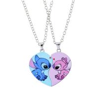 TEMU Set de 2 Collares de Pareja de Stitch y de Disney - Colgantes de , Accesorios de Amor de Lilo & Stitch, Para Adolescentes