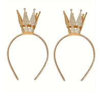 TEMU Set de 2 Diademas de Corona Dorada para Mujer, Perfectas para Disfraces de Princesa o , Halloween y Celebraciones de