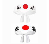 TEMU Set de 2 diademas de samurái | Adiciones de disfraz de samurái japonés y chef de sushi para karate, marciales, fiestas temáticas japonesas y cocina