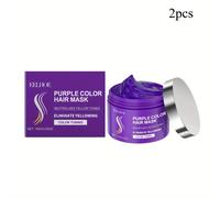 TEMU Set de 2 Mascarillas Capilares Moradas con que y el Cabello, Previniendo la Sequedad y el Frizz. Ideal para Todo Tipo de Cabello y un Regalo para Navidad.