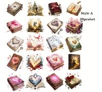 TEMU Set de 20 Libros de Fantasía y Cuentos Mágicos, Stickers para Decorar Cuadernos, Álbumes, Diarios y Revistas