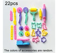 TEMU Set de 22 herramientas de plástico para manualidades | rodillo, cortadores, raspadores, herramientas de modelado para el hogar o el aula, con formas como estrellas, corazones, huesos