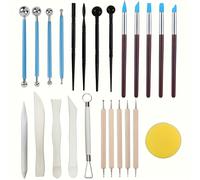 TEMU Set de 24 piezas de herramientas de arcilla que incluyen cuchillos, rodillos y herramientas de modelado multifuncionales para cerámica