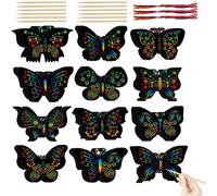TEMU Set de 24 tarjetas rasca con temática de mariposas, diseñadas para manualidades creativas, perfectas para fiestas , proyectos y diversas celebraciones como despedidas de soltera y