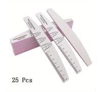 TEMU Set de 25 de uñas profesionales con niveles de de 100 , diseño de cara con medidas, ideal para extender y dar forma a , para uso doméstico o salones a un gran precio, lima de uñas para uñas