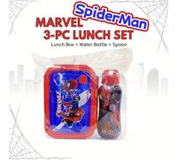 TEMU Set de 3 loncheras de Marvel -Man y botella de agua de 350ml - Lonchera térmica reutilizable y portátil con a prueba de fugas