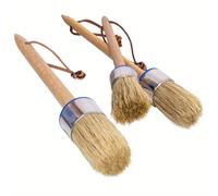 TEMU Set De 3 Pinceles Para A , A Para Muebles Con Cerdas Naturales, Pinceles Para Pintar Y Encerar, Plantilla De , Muebles DIY, Decoración Del Hogar, De Tarjetas, Manualidades DIY
