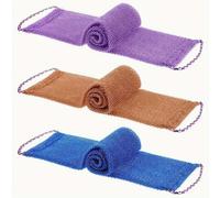 TEMU Set De 3 Redes Exfoliantes Africanas Con De Cuerda, Esponja De Baño Larga Para Hombres Y Mujeres, Para Una Piel Más Y Limpia