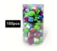 TEMU Set de 30/70/105 frascos de plástico de silicona, 2 gramos de recipientes antiadherentes de silicona para guardar aceites, cera, bálsamos y frascos de especias