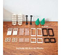 TEMU Set de 30 bloques de construcción para puertas y ventanas, compatible con la serie City Friends, ideal para y diseños arquitectónicos, como regalo de o para proyectos