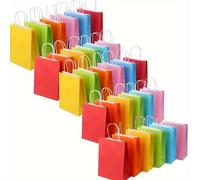 TEMU Set de 30 bolsas de regalo de papel con , ideales para , manualidades, y artículos para fiestas en colores diferentes