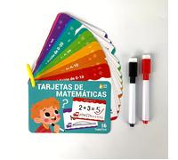TEMU Set de 32 Tarjetas de Memoria con Líneas de Preguntas y Ejercicios - 16 Manipulativos de Matemáticas de Cara con Recubrimiento Impermeable, Tarjetas de Código de Color para //Ecuaciones para