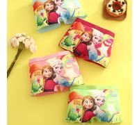 TEMU Set de 4 bragas de Disney Frozen para niñas - Suaves, transpirables, cómodas, con cintura elástica, ideales para uso diario, ropa para niñas | Calzones divertidos | Material
