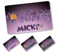 TEMU Set de 4 pegatinas autorizadas de tarjeta de crédito de Mouse de Disney, pegatinas moradas antideslizantes y resistentes al de y Minnie, pegatinas para tarjetas de débito, un regalo ideal para