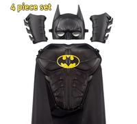 TEMU Set de 4 piezas para fiestas, WB Warner Bros. Set de disfraz de Batman de superhéroe, ideal para fiestas de , fiestas, Navidad, todo tipo de fiestas, cosplay de Halloween, y también un regalo
