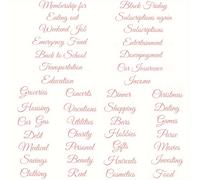 TEMU Set de 42 Stickers de Planificación Presupuestaria - Etiquetas para Cubiertas de Archivos, Sobres de Efectivo, Organización de Planificador Semanal y Categorización de Billeteras