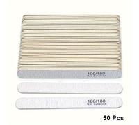 TEMU Set de 50 de Uñas Profesionales - Cara 100/180 para Nail Art y Manicuras - Perfectas para Dar Forma y Suavizar