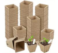 TEMU Set de 50 vasos de incubación hechos de de papel, ideales para plantar. macetas de turba, que miden de 6 a 8 cm, son perfectos para el jardinería .