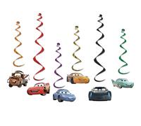 TEMU Set de 6 adornos giratorios de Disney Cars, pancarta para , banderín de , decoración para temática de Cars, colección de para diversas fiestas temáticas y fiestas de