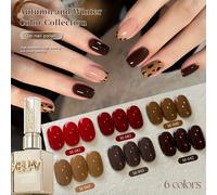 TEMU Set de 6 esmaltes de uñas en gel de 15 ml, kits de esmalte de gel semipermanente, todo para kit de manicura, LED, vernis, nail art, regalo para salón en casa para mujeres