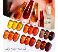 TEMU Set de 6 esmaltes de uñas en gel de 15 ml, kits de esmalte de gel semipermanente, todo para kit de manicura, LED, vernis, nail art, regalo para salón en casa para mujeres